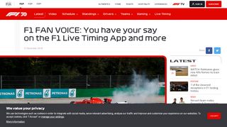 
                            2. F1 FAN VOICE: You have your say on the F1 Live Timing App and ...