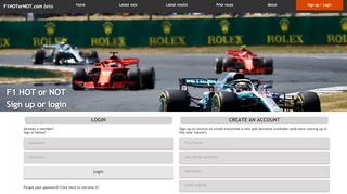 
                            12. F1 HOT or NOT - Sign up or Login