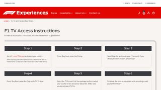 
                            11. F1 TV Access Instructions - F1 Experiences | The Official Experience ...