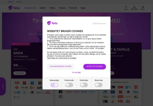 
                            6. Få digitale TV pakker på alle dine skærme med Telia TV