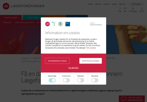 
                            2. Få en dadlnet.dk e-mailadresse igennem Lægeforeningen | læger.dk