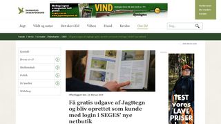 
                            8. Få gratis udgave af Jagttegn og bliv oprettet som kunde med login i ...