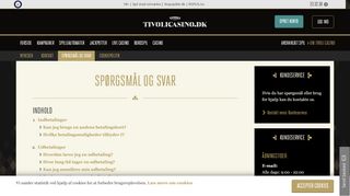 
                            8. Få svar på dine spørgsmål om Tivoli Casino online.