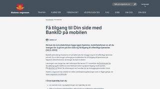 
                            12. Få tilgang til Din side med BankID på mobilen | Statens vegvesen