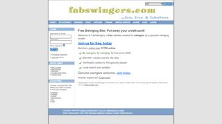 
                            12. Fab Swingers: Free swingers site for UK and USA