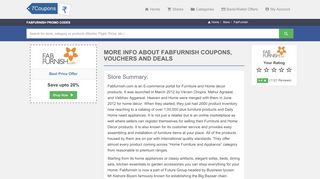
                            4. FabFurnish Coupons and Offers for February 2019 | 7Coupons.IN