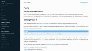 
                            2. Fabric — Fabric for Android documentation