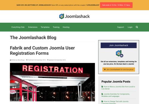 
                            8. Fabrik and Custom Joomla User Registration Forms - Joomlashack