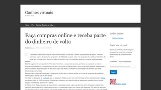 
                            13. Faça compras online e receba parte do dinheiro de volta | Ganhos ...