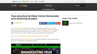 
                            10. Faça download de Razer Cortex Gamecaster para streaming de ...