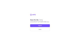 
                            1. faça login - Cabify