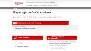 
                            4. Faça Login | Oracle Academy