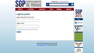 
                            5. Faça login - SGP Gerenciamento de Provas