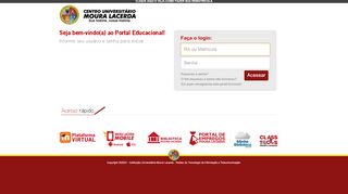 
                            2. Faça o login - Centro Universitário Moura Lacerda