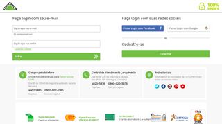 
                            1. Faça o login - Leroy Merlin