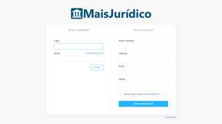 
                            1. Faça seu login - Mais Jurídico