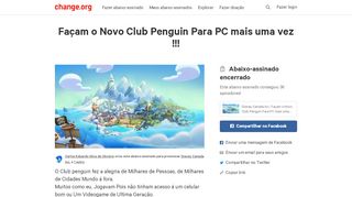 
                            7. Façam o Novo Club Penguin Para PC mais uma vez - Change.org