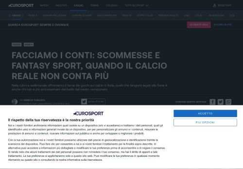 
                            13. Facciamo i conti: Scommesse e fantasy sport, quando il calcio reale ...