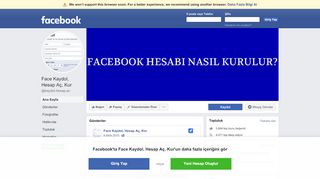 
                            2. Face Kaydol, Hesap Aç, Kur - Ana Sayfa | Facebook