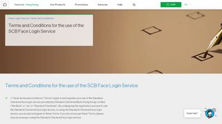 
                            8. Face Login Service Terms and Conditions – Standard Chartered Hong ...