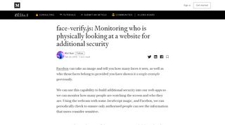 
                            4. face-verify.js: Monitoring who is physically looking at a website for ...
