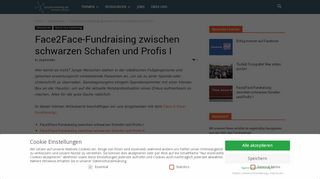 
                            6. Face2Face-Fundraising zwischen schwarzen Schafen und Profis I ...