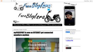 
                            8. Faceblogisra: myPASSPORT is now on INTERNET get ...
