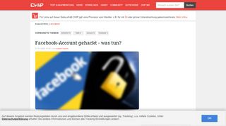 
                            8. Facebook-Account gehackt - was tun? - CHIP