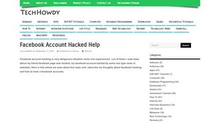 
                            3. Facebook Account Hacked Help - TechHowdy