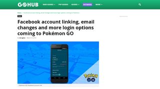 
                            9. Facebook account linking, email changes and ... - Pokemon GO Hub