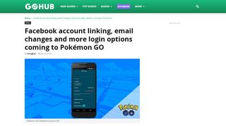 
                            4. Facebook account linking, email changes and ... - Pokemon GO Hub