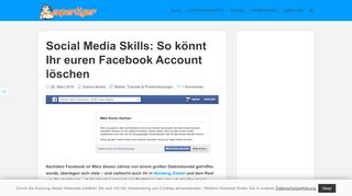 
                            10. Facebook Account löschen mit Hilfe von Expertiger
