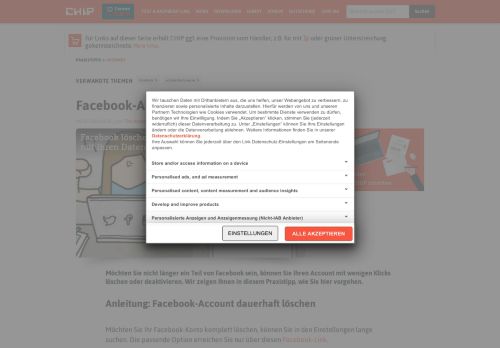 
                            7. Facebook-Account löschen: So deaktivieren Sie Ihr Profil dauerhaft ...
