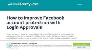 
                            12. Facebook account protection can be improved with Login Approvals