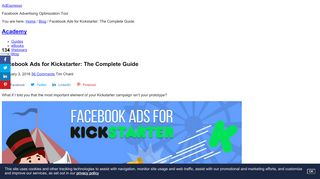 
                            11. Facebook Ads for Kickstarter: The Complete Guide - AdEspresso