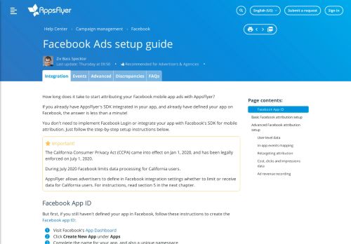 
                            13. Facebook Ads Setup Guide – Help Center - AppsFlyer support