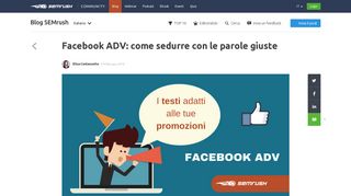 
                            11. Facebook ADV: come sedurre con le parole giuste - SEMrush