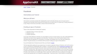 
                            12. Facebook - AGK Help - AppGameKit