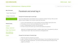 
                            7. Facebook and email log in – Endomondo