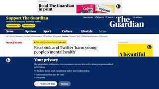 
                            6. Facebook and Twitter 'harm young people's mental health' | Society ...
