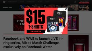 
                            6. Facebook and WWE to launch LIVE in-ring series, Mixed Match ...