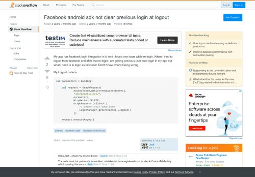 
                            7. Facebook android sdk not clear previous login at logout - Stack ...