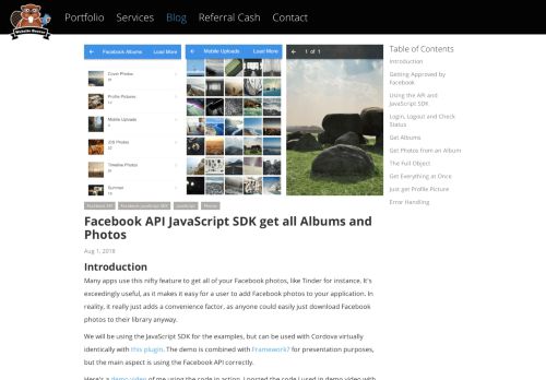 
                            11. Facebook API JavaScript SDK get all Albums and Photos