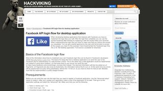 
                            8. Facebook API login flow for desktop application | Hackviking