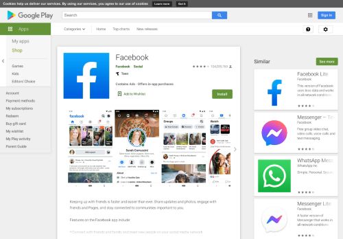 
                            3. Facebook - Apl di Google Play