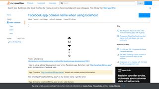 
                            5. Facebook app domain name when using localhost - Stack Overflow