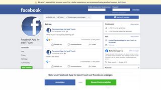 
                            5. Facebook App for Ipod Touch - Startseite | Facebook