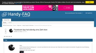 
                            6. Facebook App hat ständig eine Zahl dran - Handy Fragen & Antworten