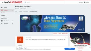 
                            8. facebook app login failed - [Solved] - Windows 8 - Tom's Hardware