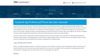 
                            12. Facebook App Problems på iPhone: løse dem i sekunder - Wondershare